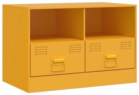 Móveis de TV 2 pcs 67x39x44 cm aço amarelo mostarda