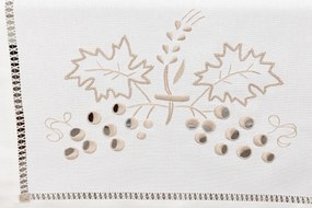 50x160 cm - Caminho de mesa linho - Bordados da Lixa