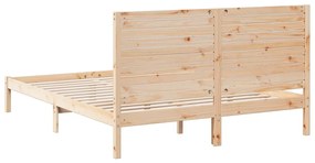 Cama extra longa sem colchão 140x210 cm madeira maciça