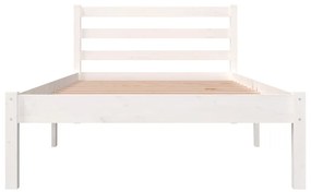 Estrutura de cama pequena solteiro 90x190cm pinho maciço branco