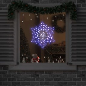 vidaXL Floco de Natal com 156 LEDs Azul 55.5 x 55.5 x 0.75cm PVC