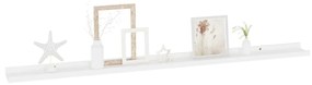 Prateleiras de parede 2 pcs 115x9x3 cm branco