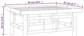 Mesa de jardim 65x55x30 cm bambu