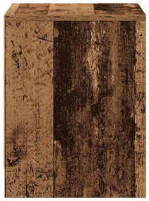 Armário de Cabeceira Madeira Envelhecida 45x34x44.5 cm Madeira Engenhe