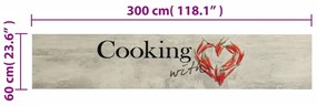 Tapete de cozinha lavável 60x300 cm veludo padrão peper cooking