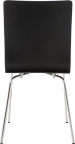 Conjunto de 2 cadeiras de cozinha e sala de jantar Pepe 43 x 87 x 47 cm Preto