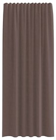 Cortinas de voile com bolsos para varão 2 pcs castanho
