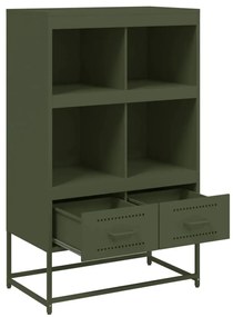 Móvel alto 68x39x111,5 cm aço verde azeitona