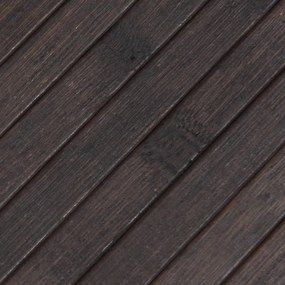Tapete retangular 100x200 cm bambu castanho-escuro