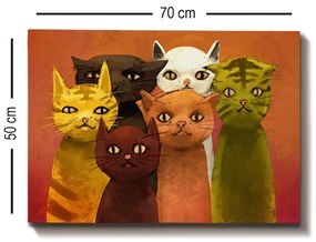 Pintura Decorativa em Tela 315384488 – Multicolor – 50 x 70 cm