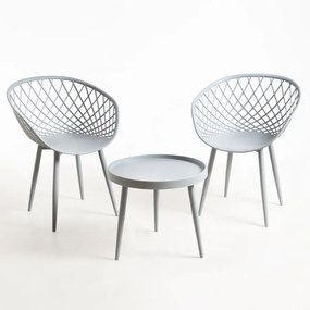 Conjunto de mesa e cadeiras Romby - Cinza