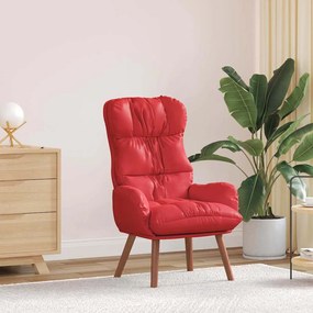 vidaXL Cadeira Relaxante Vermelho 69 x 74 x 93 cm Couro sintético