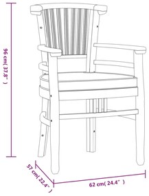 Conjunto de jantar para jardim 7 pcs madeira de teca maciça