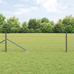Cerca Hexagonal vidaXL Cinza 0,5x100 m Aço