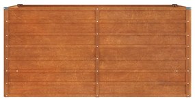 Canteiro de jardim 160x80x77 cm aço corten cor enferrujado