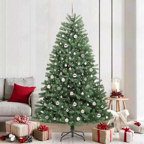 vidaXL Árvore de Natal Articulada Artificial Verde 210 cm PVC e Metal