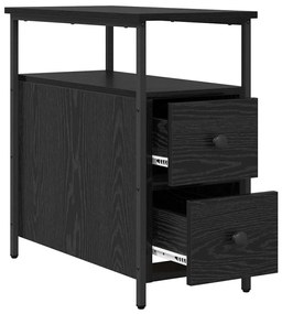 Armário de Cabeceira 2 pcs Carvalho preto 30 x 60 x 60 cm
