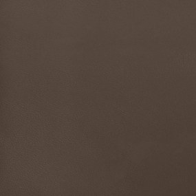 Estrutura de cama 200x200cm couro artificial castanho
