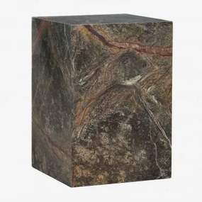 Pack De 2 Mesas De Cabeceira 35x35 Cm Em Pedra Natural Aluret Mármore Verde Forest - Sklum
