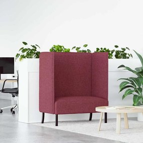 vidaXL Sofá de Costas Altas Bordô 109x56x121 cm Tecido