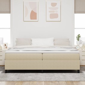 Cama Box Spring vidaXL Verde Claro Cinza 200x200 cm Tecido de Cotelê