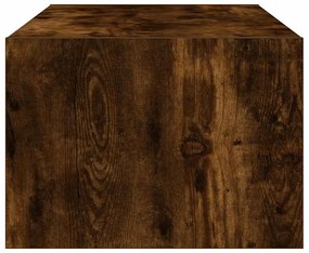 Móvel de TV com luzes LED 100X35,5x25 cm carvalho fumado