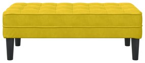 Banco Amarelo 113x57x39 cm de Veludo