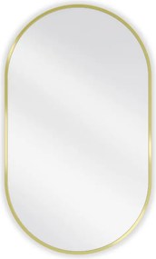 Mexen Loft espelho de casa de banho oval 85 x 50 cm, moldura dourada - 9851-085-050-000-50