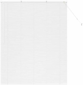Persiana de Janela com cortinas Outros Manual Branco 80 x 130 cm Alumí