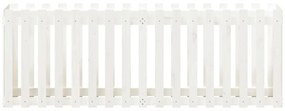 Canteiro elevado design cerca 200x50x70 cm pinho maciço branco