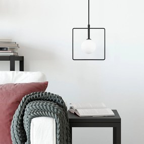 Candeeiro de Teto Geometri – Preto e Branco – 22 x 12 cm