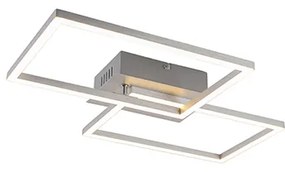 Candeeiro de teto quadrado em aço com dimmer de 3 níveis - Plazas Novo Moderno