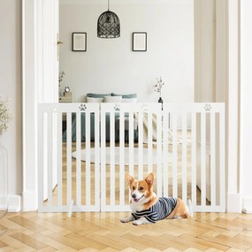 Barra de segurança extra largo com 2 pés de apoio Barreira interior de 3 painéis para escadas autónomas 50 x 89 cm Branco