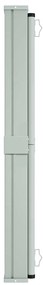 Toldo lateral retrátil para pátio 600x160 cm preto