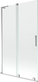 Mexen Velar L parede de banho de 2 asas deslizante 110 x 150 cm, transparente, cromado - 896-110-003-01-01