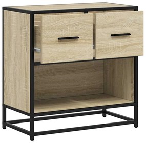 Mesa de cabeceira Sonoma carvalho 60x31x60 cm madeira e metal