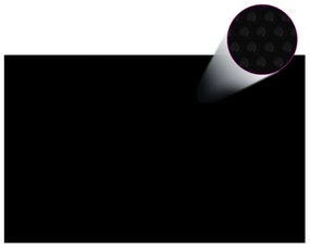 Película para piscina PE solar flutuante 800x500cm preto e azul