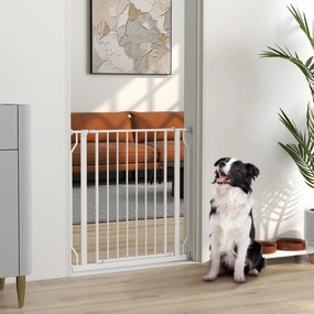 Barreira de segurança para animais de estimação, comprimento ajustável, 75-85 L x 76 cm, branca