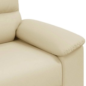 Poltrona 60 cm couro artificial creme
