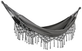 Cama de rede em algodão cinzento ROCCA Beliani