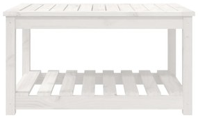 Mesa de jardim 82,5x50,5x45 cm madeira de pinho maciça branco