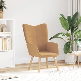 Poltrona Relaxante vidaXL Bege em Tecido Estilo Lã