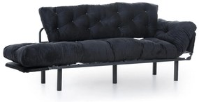 Mesa de Centro Selin Metal Ferforje – Carvalho e Preto – 90x90x38 cm