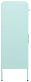Armário de arrumação aço 80x35x101,5 cm verde-hortelã