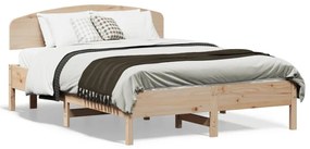vidaXL Cama sem colchão 120x190 cm madeira de pinho maciça