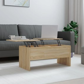 Mesa de centro102x50,5x46,5cm madeira processada carvalho sonoma