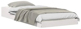 Estrutura da Cama Branco 90 x 200 cm Madeira de pinho maciça