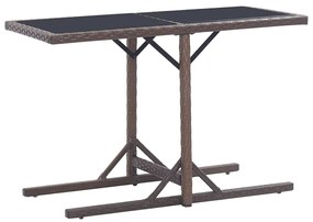 3 pcs conjunto de jantar para jardim castanho