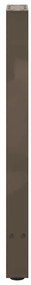 Pés de mesa de console em aço natural, 2 peças, 28x(72-73) cm, aço