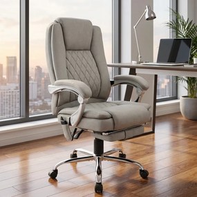 Cadeira de escritório Rubia com função de massagem, cinza